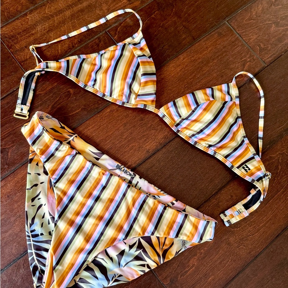 BILLABONG Striped Bikini Set